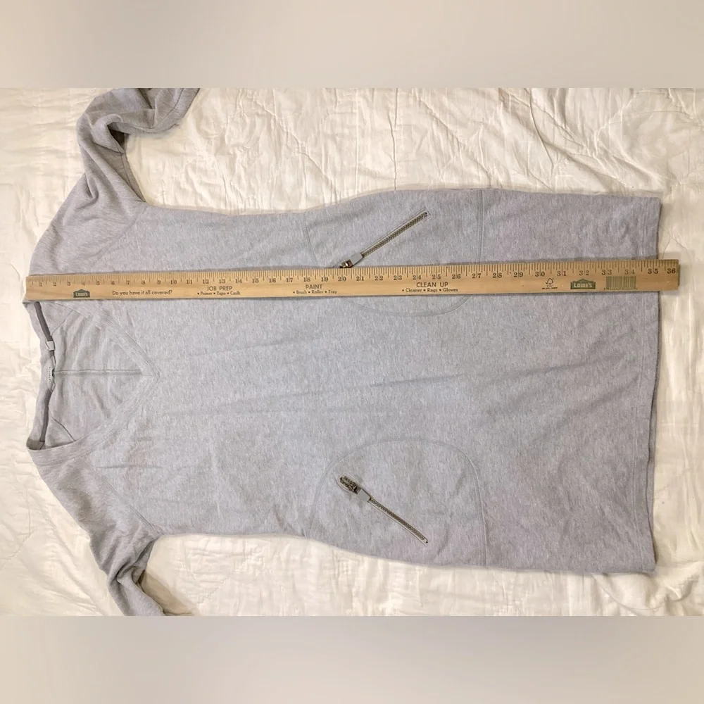 Athleta Enchanted Sweatshirt Dress Gray Medium - Picture 6 of 7